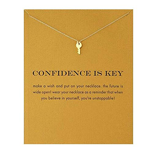 QXFQJT Sun Y Necklace Friendship Anchor Unicorn Elephant Flower Pendant Chain Necklace with Meaning Card
