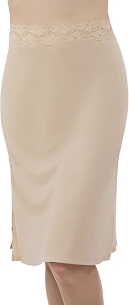 Vassarette Women's Adjustable Waist Half Slip 11073, Vass Latte-24 inch, Large