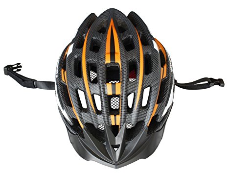 Moon Professional Integrally-Molded Adults Lightweight Bike Helmets EPS for Road Mountain MTB Unisex Orange & Black