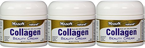 Collagen Beauty Cream Made with 100% Pure Collagen Promotes Tight Skin Enhances Skin Firmness 2 OZ. Jar PACK of 3
