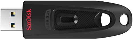 SanDisk Ultra 64 GB USB Flash Drive USB 3.0 Up to 130 MB/s Read, Black