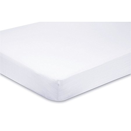 2x Cot Bed 100% Cotton Jersey Fitted Sheets 140 x 70 cm White