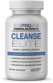Cleanse Elite - Oxygenating Digestive Cleanse - 60 vcaps | Professionally Formulated Mild Laxative & Detox Support | Enhanced with Magnesium Oxide, Senna & Cascara Sagrada
