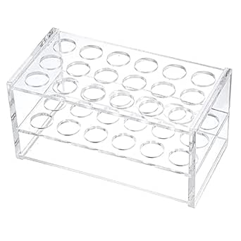 Clear Acrylic Test Tube Rack 18 Holes Test Tube Holder for 10ML/15ML Test Tubes (1 Piece)