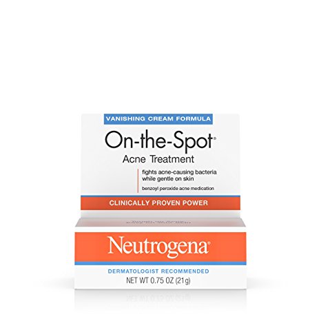 Neutrogena On-The-Spot Acne Treatment With Benzoyl Peroxide, 0.75 Oz. (Pack of 6)