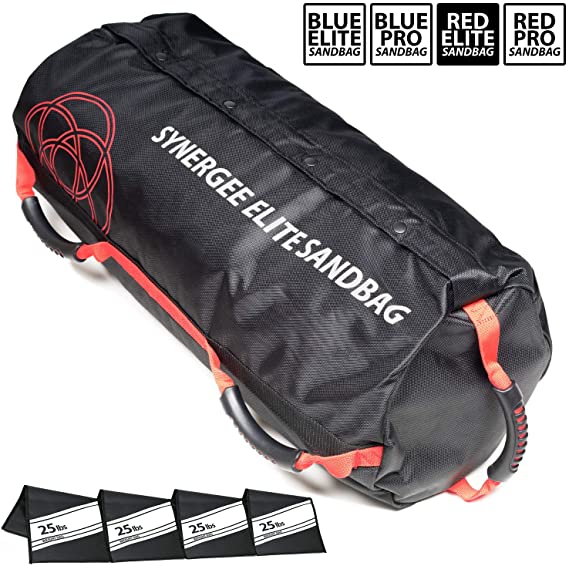 Synergee Adjustable Fitness Sandbag. Adjustable Sandbags with Filler Bags - Heavy Duty Weight Bag