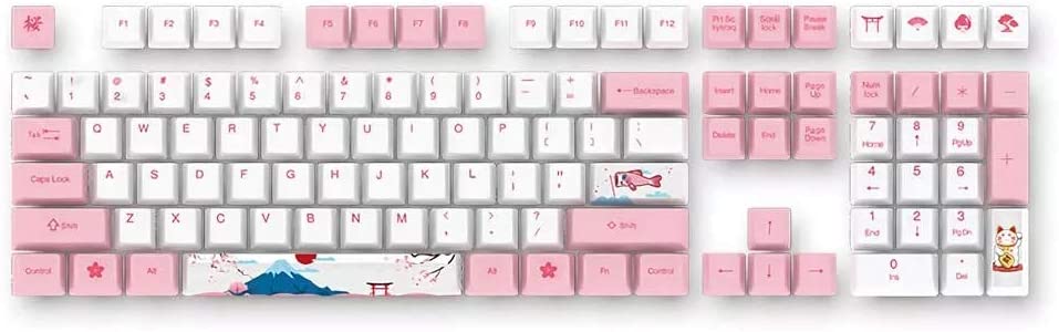 AKKO World Tour - Tokyo 114 Keys Cherry Profile Dyesub PBT Keycaps Keycap Set for Mechanical Keyboard