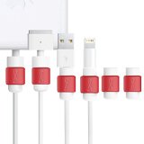 LimitStyle LightningMagsafe Saver Red 42 Pack Apple Cable iPhone USB Lightning Cable and Macbook Power Cord Protector