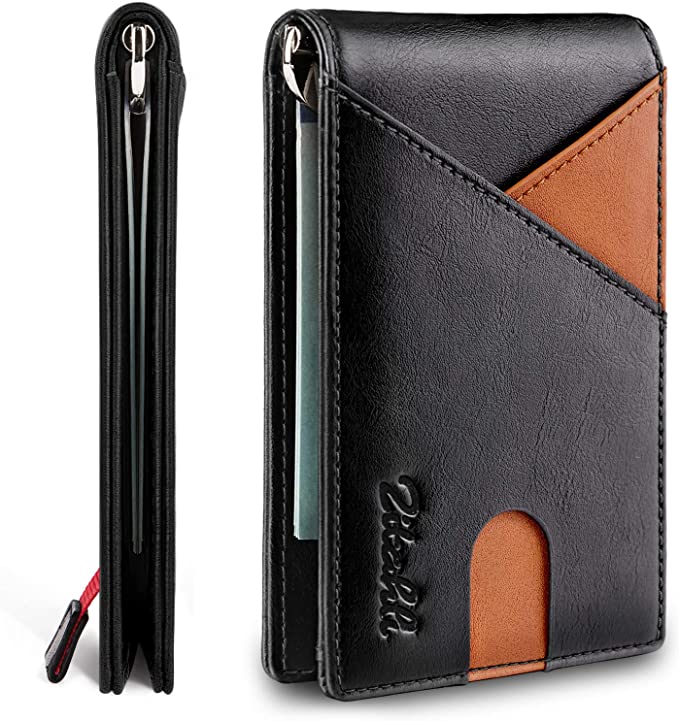 Zitahli Money Clip Wallet-Mens Wallets slim Front Pocket RFID Blocking Card Holder Minimalist Mini Bifold Smart Design