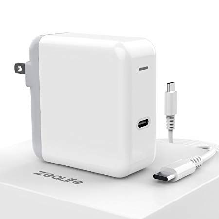 ZeaLife 30W USB C Power Adapter, Premium Power Delivery Fast Charging USBC Brick Compatible with Thunderbolt 3 Charger Port MacBook Retina 12-inch 2015, 2016, 2017 【 UL Listed 】