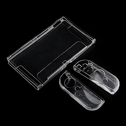 Detachable Transparent Protective Cover Dustproof TPU Case Clear Housing Shell Compatible with Switch OLED L R Console Host Soft TPU Case Left Right Handle Transparent Grip Protective Cover