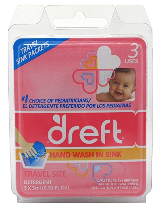 Dreft Detergent Travel Sink Packets 3 Count (4 Pack)