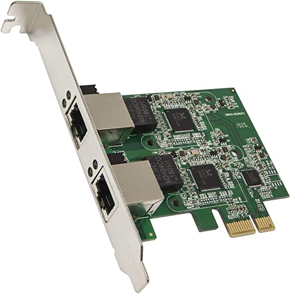 Syba Dual 2.5 Gigabit Ethernet PCI Express PCI-E Network Controller Card 10/100/1000/25000 Mbps RJ45 LAN Adapter Low Profile Bracket, SD-PEX24066