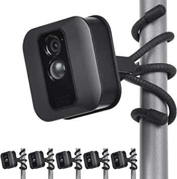 Uogw 5 Pack Flexible Tripod for Blink XT,Blink XT2,Blink Mini,All-New Blink Outdoor,Wall Mount Bracket,Attach Your Blink Home Security Camera Wherever You Like Without Any Tools-Black