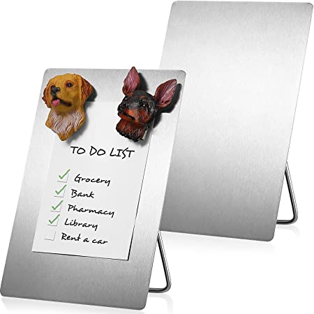 Zonon Magnetic Bulletin Board, Magnetic Stand Board, Magnetic Dry Erase Board for Magnetic Display, Poetry, Spices, Notes, Photos and More