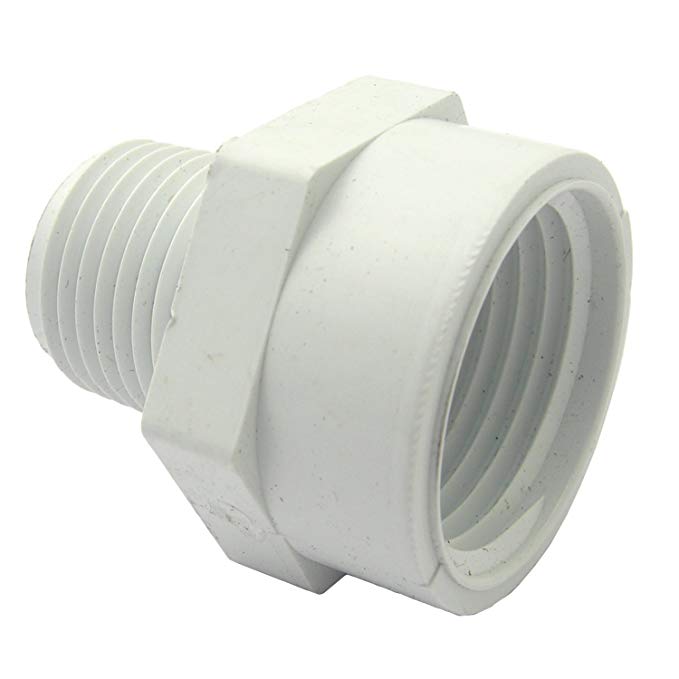 LASCO 15-1635 PVC Hose Adapter with 3/4-Inch Female Hose Thread and 1/2-Inch Male Pipe Thread