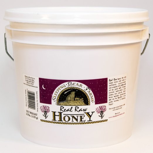 Raw Honey 1 Gallon Pail - 12 Lbs. Unfiltered, Unpasteurized, Unblended, Bulk Honey, No Additives, Pail Honey, Spreadable Creamy Honey