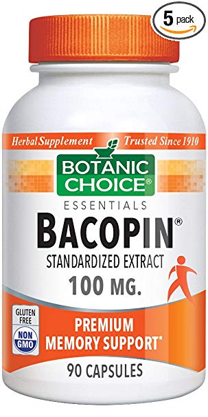 Botanic Choice Bacopin, 90 Capsules (Pack of 5)