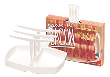 Microwave Bacon Cooker - The Original Makin' Bacon Microwave Bacon Rack - Reduces Fat up to 35%