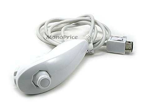 Monoprice Compatible Nunchuck Remote for Wii - White