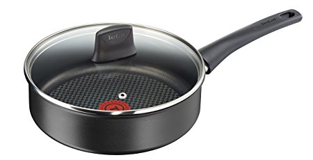 Tefal Chef Delight Sauté Pan and Lid, Black, 24 cm