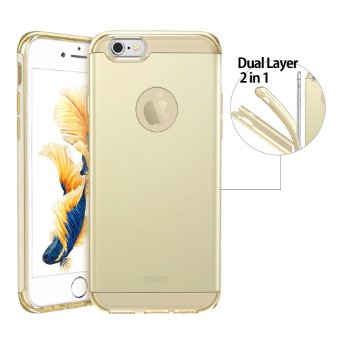 iPhone 6s Case iPhone 6s Case Hybrid Case ESR 2 in 1 Dual Layer Protection with Hard PC Back Cover  Soft TPU Bumper  Slim Fit  Case for 47 inches iPhone 6s  6 Champagne Gold