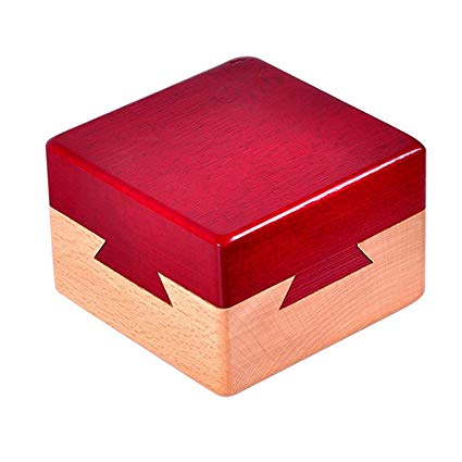Impossible Dovetail Box Mini 3D Brain Teaser Wooden Magic Drawers Gift Jewelery Box Puzzle Toy