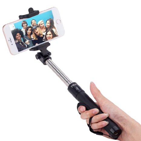 Selfie Stick,Piqiu Built-in Bluetooth Remote Shutter with Selfie Stick for iPhone SE/6S/6S Plus/6/6 Plus/5S/ GalaxyS7/ Galaxy S7 Edge/ Nexus 6p/ LG G5 & More[Black]