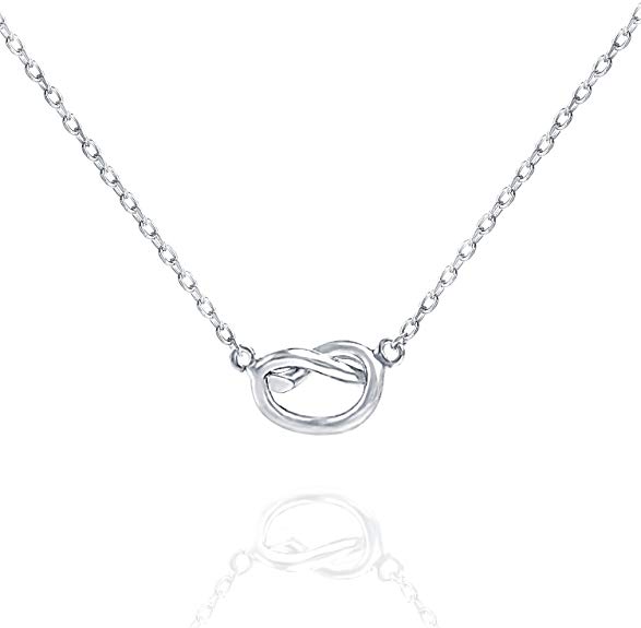 PAVOI 14K Yellow Gold Plated Infinity Forever Love Knot Necklace Pendant