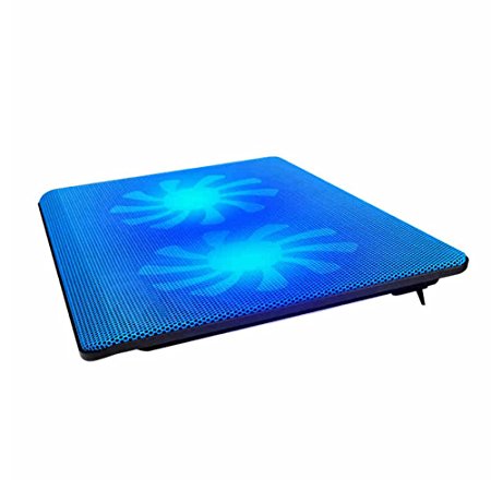 TopMate Blue Laptop Cooler，Two Quite Fan with USB，Suitable for Small Computers