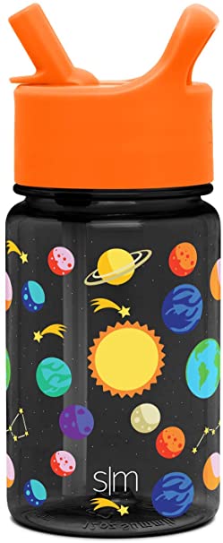 Simple Modern 12oz Summit Kids Tritan Water Bottle with Straw Lid for Toddler - Dishwasher Safe Travel Tumbler - Solar System