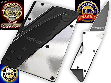 Credit Card Sized Folding Wallet Knife- This Is the Perfect Pocket or Survival Tool, and It Looks Great with Durable, Polished Stainless Steel. It's Cool, Portable, Practical, and Lightweight with a 100% Lifetime Guarantee. We Know You’ll Love It!!