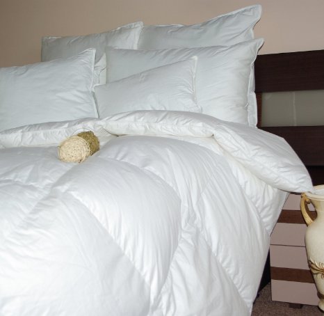 Royal Hotel Collection KING Size 60oz White Goose Down Comforter 500 thread count 750 fill power