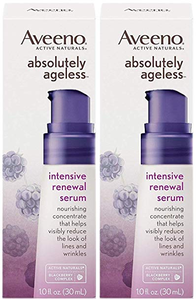 Aveeno Absolutely Ageless Intensive Renewal Serum 1 Ounce (29ml) (2 Pack)