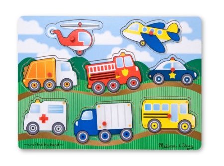 Melissa and Doug Vehicles Peg Puzzle