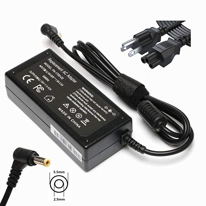 3.42A 65W AC Power Supply Cord Adapter for Toshiba Satellite C50 C55D C75 E45 L55 L75 P50 A135 A660 C650D C655 L750 L850 Laptop PA3714U-1ACA Charger