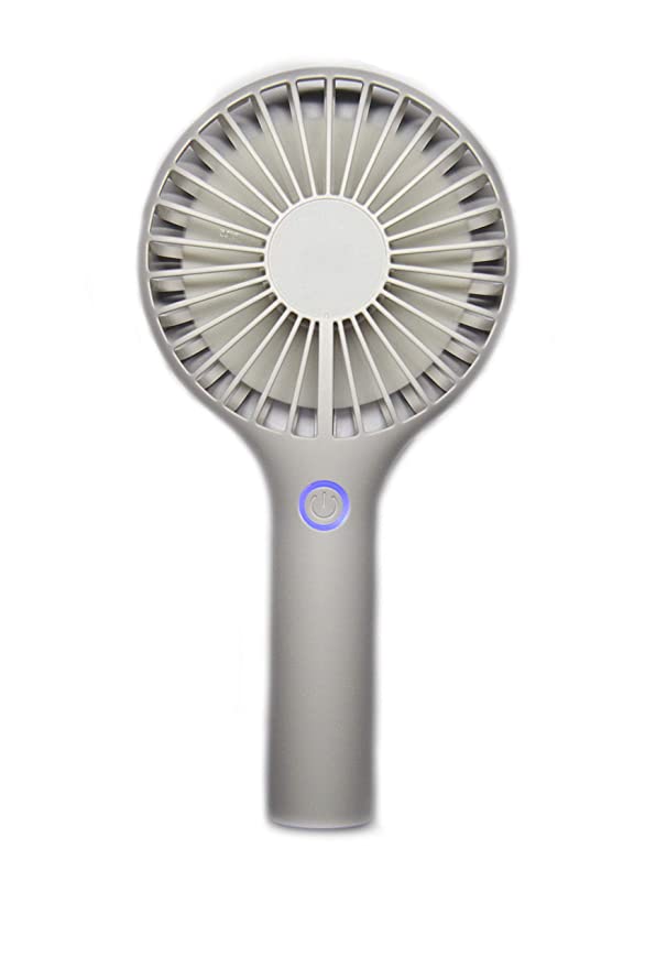 Upper Commerce Mini Handheld Fan. USB Rechargeable Portable Hand Fan. Multiple Speed Adjustable Modes. Fashionable 2019 Handheld Fan with Seven Blade Design. (White)