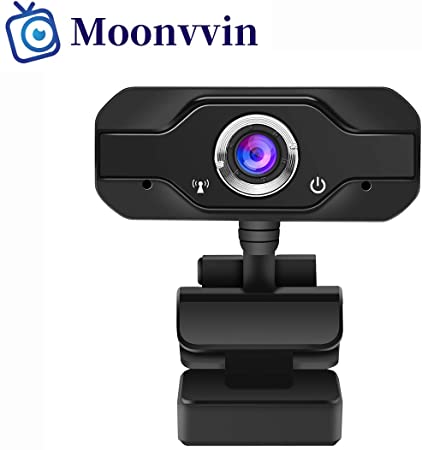 Desktop Laptop HD Webcam, Moonvvin 1080P 3 Million Pixels Manual Focus Web Camera USB Webcam with Microphone