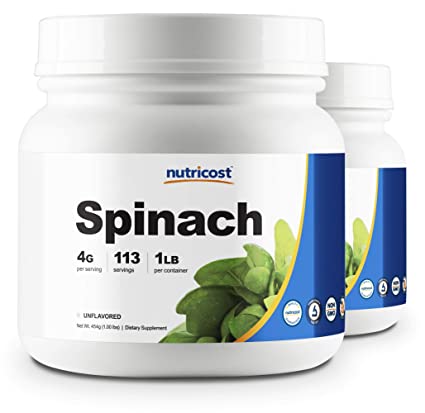 Nutricost Pure Spinach Powder 1LB (2 Pack)