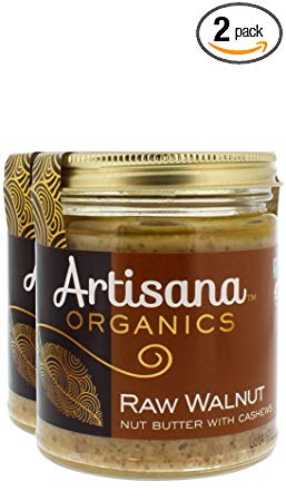 Artisana Organics - Walnut Butter with Cashews, Two Ingredients Handmade Rich and Thick Spread, USDA Organic Certified and Non-GMO (2-Pack, 8 oz)