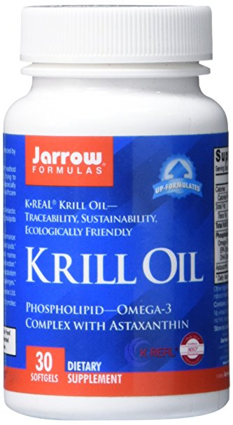 Jarrow Formulas Krill Oil, Supports Brain, Memory, Energy, Cardiovascular Health, 30 Softgels