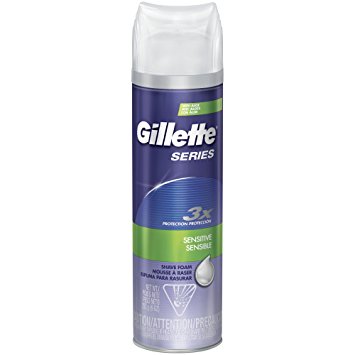 Gillette Series 3X Protection Shave Foam, Sensitive, 9 Ounce (Pack of 6), Mens Razors / Blades