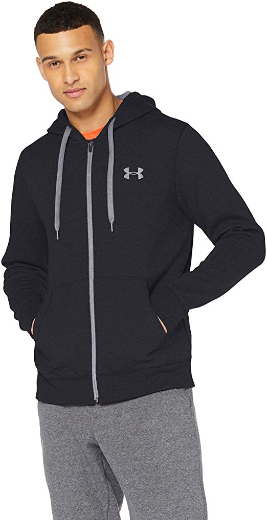 Under Armour Men's Rival Fitted Men's Sport Jacket with Full-Length Zip Long Sleeve Breathable Men's Hooded Jacket, Comfortable Zip Hoodie with Tight Fit