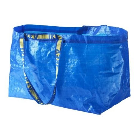 Ikea 172.283.40 Frakta Shopping Bag, Large, Blue, Set of 5