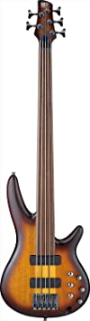 Ibanez SRF705 Portamento 5-String Fretless Electric Bass Flat Brown Burst Rosewood Fretboard