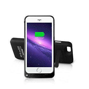 YHhao 5000mAh Charger Case for 5.5' iPhone 6 Plus /6S Plus, Portable Battery Bank with Stand, Slim Fit Slider Design(Please use your original lightening for charging) (Ink02)