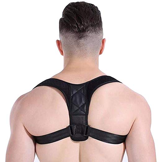 Back Braces for Lower Back Pain for Women & Men - Adjustable Back Brace To Improve Posture - Effective and Comfortable Posture Brace for Slouching & Hunching (Black)
