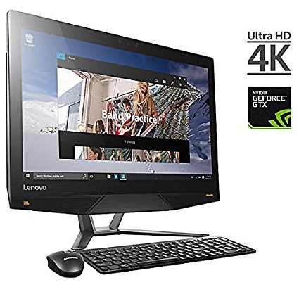 2017 Lenovo IdeaCentre 24 Inch UHD 4K All-In-One Touchscreen Desktop, Intel Core i5-6400 2.7 GHz NVIDIA GeForce GTX 950A 2GB GDDR5, 8GB RAM 1TB   8GB Hybrid HDD DVD  /- RW HDMI, Windows 10