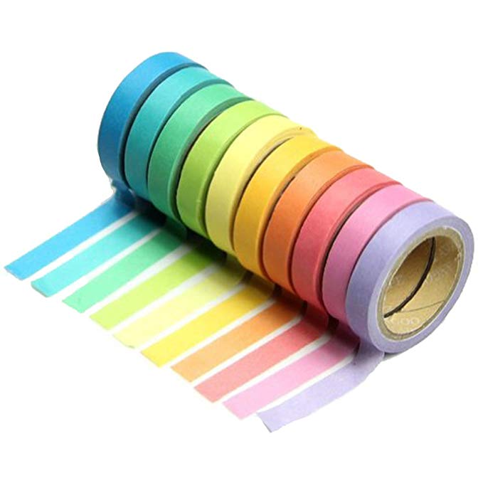 Wansan 10 Pcs Variety Set - Assorted Color Coded Rolls– Fun DIY Arts n Supplies Kit for Little Kids, Toddlers & Adults ages 2, 3, 4, 5, 6, 8, 9, 10 12 years old