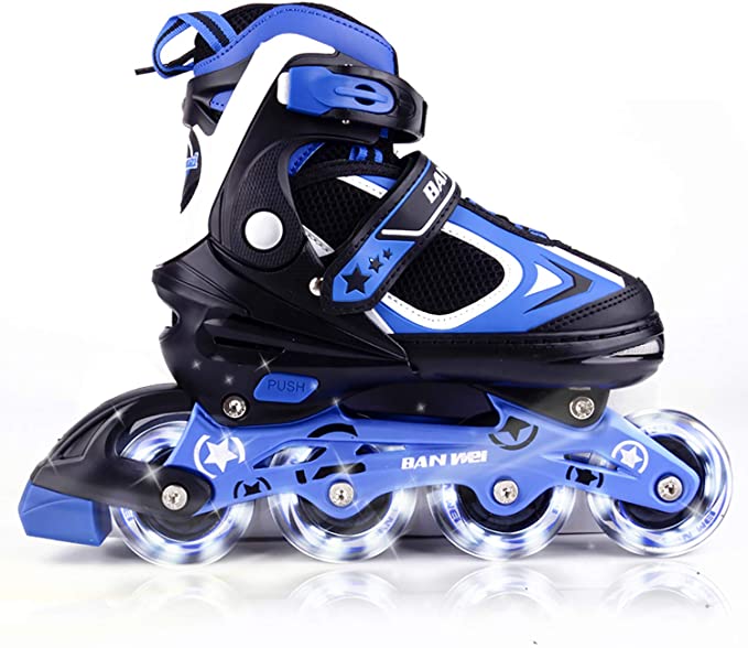 MammyGol Adjustable Inline Skates for Kids,Boys and Girls with Light up Wheels